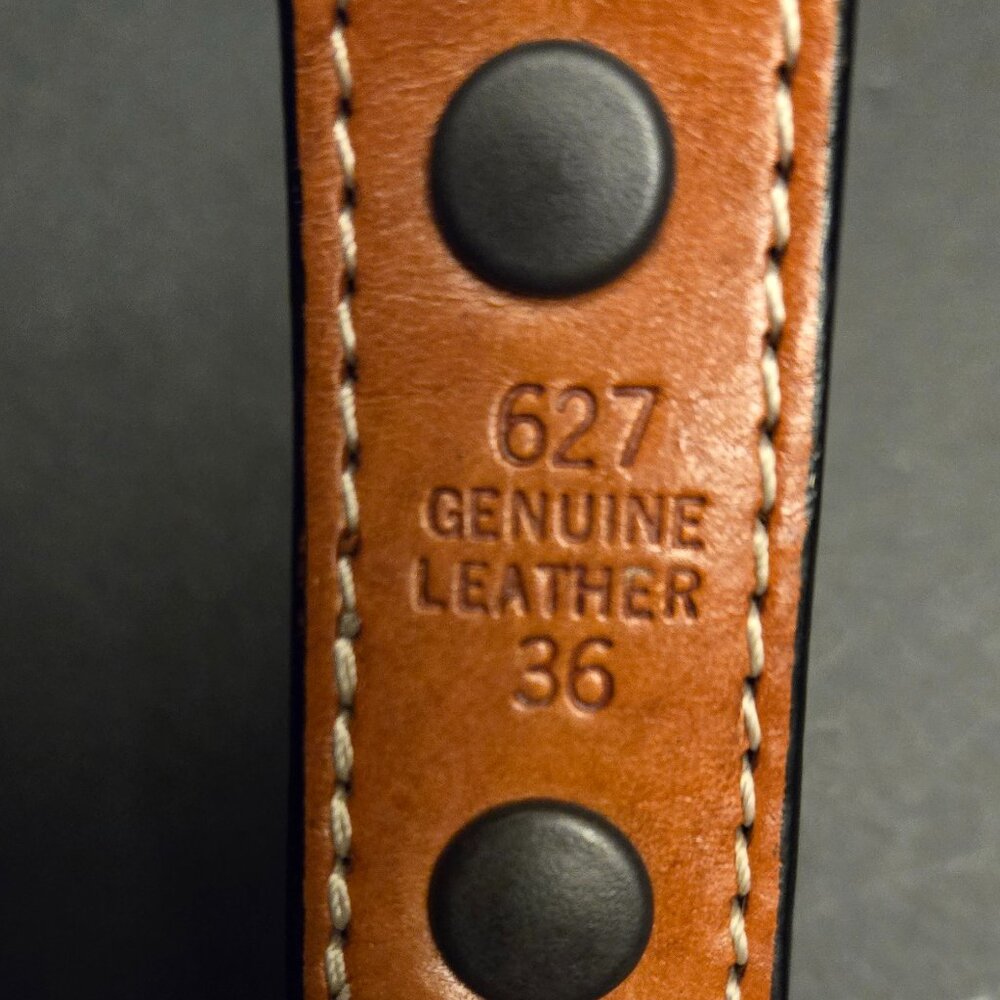 LEATHER COWHAIR BELT - Picture 7 of 7